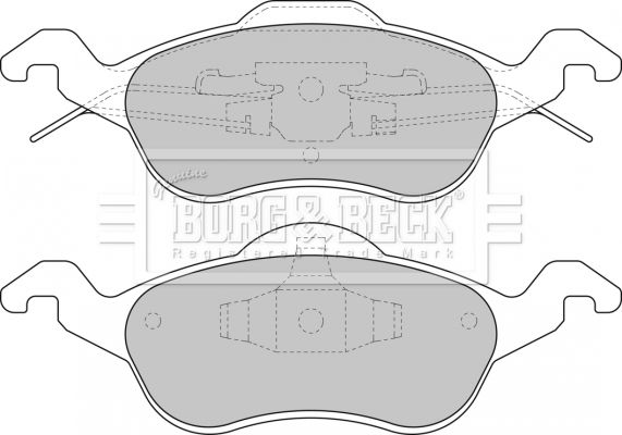 BORG & BECK Комплект тормозных колодок, дисковый тормоз BBP1602